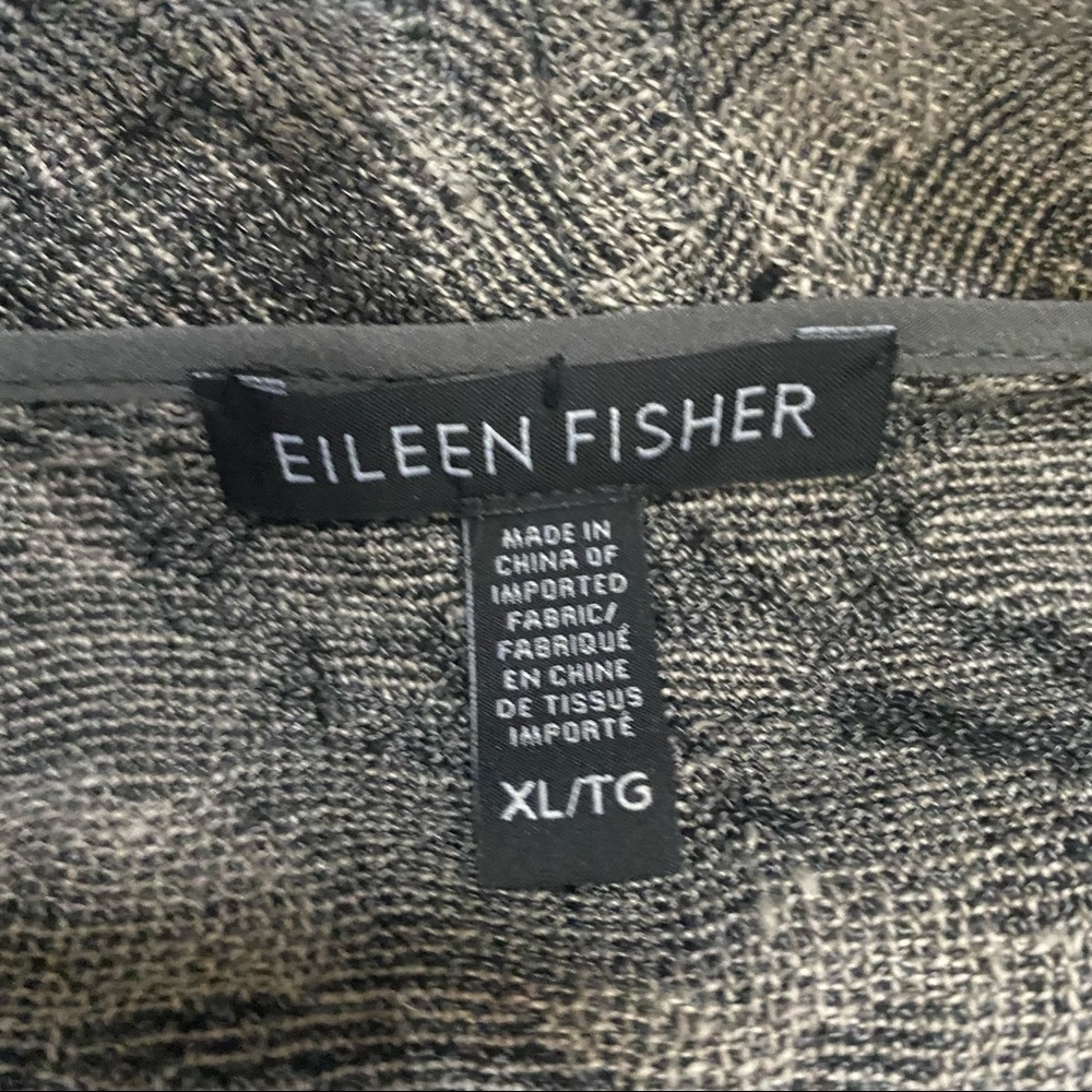 Eileen Fisher gray linen short sleeve kimono - Picture 6 of 6